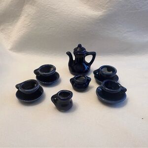 Midnight Blue Miniature Tea Set